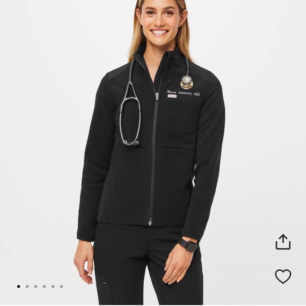 Figs On-Shift Fleece Jacket - S Black